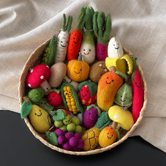 Grapes — Wool Felt Keychain